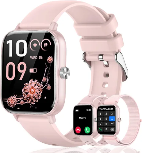 Vista 10 de Smart Watch for Men Women (Answer/Make Calls) 1.85" HD Step Activity Black Fitness Tracker Smartwatchr for Android iPhone Phones with Heart