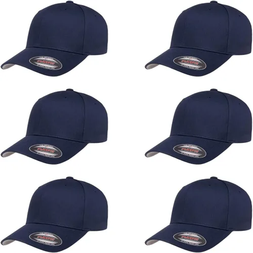 Vista 24 de Flexfit 5001 - Gorra de béisbol de sarga de algodón, 6 paneles Negro