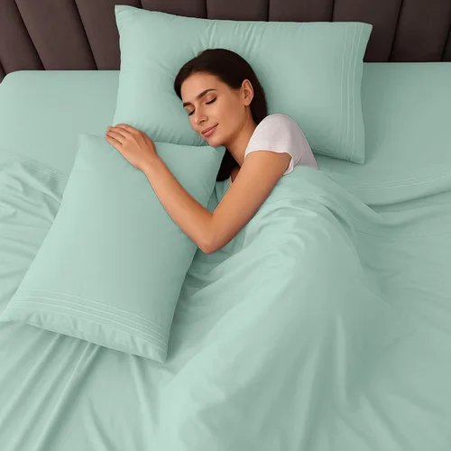 Vista 36 de LUX Décor - Juego de sábanas Twin de microfibra ultrasuave de 3 piezas con sábana encimera, sábana bajera de 16 pulgadas de profundidad y funda