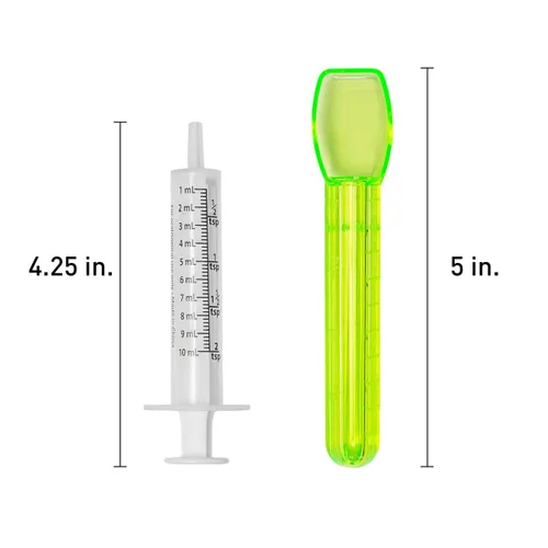 Vista 3 de Acu-Life Jeringa oral y cuchara, 0.3 fl oz/2 TSP, calibrador líquido preciso para medicamentos, ideal para niños y adultos, medición fácil de leer