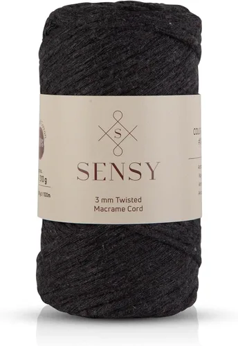 Vista 13 de Sensy - Cuerda de macramé prémium de 0.118 in, 109 yardas, 100% algodón, una hebra torcida, cuerda de macramé, hilo de algodón para macramé, hilo