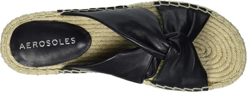 Vista 5 de Aerosoles Sandalia casual para mujer, Cuero negro