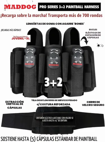 Vista 2 de Maddog Pro arnés para Paintball