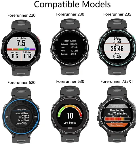 Vista 3 de ISABAKE Correa de reloj de repuesto para Garmin Forerunner 735XT/Approach S20 S5 S6 Correa de silicona suave con hebilla de metal compatible