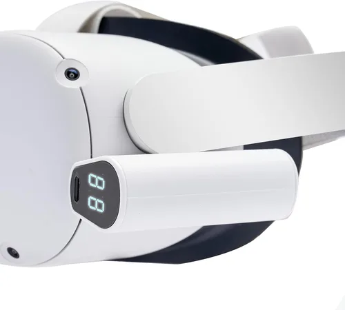Vista 2 de inFinesse Batería externa Oculus Quest 2 de 5000 mAh para batería extendida Oculus Quest 2, accesorios para 1,5 horas de reproducción adicionales