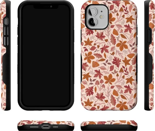 Vista 9 de Funda Casely para iPhone 12 Mini No puedo evitar enamorarme Hojas de otoño Compatible con MagSafe Diseño protector audaz
