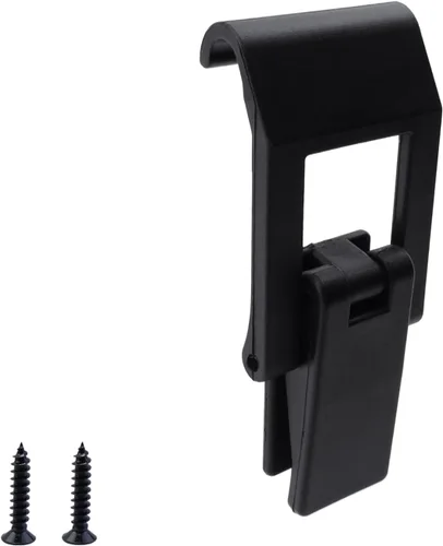 Vista 3 de T Tulead Pestillos negros de plástico POM para barcos de 3.5 x 1.45 pulgadas, paquete de 2 con tornillos