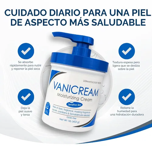 Vista 7 de Vanicream Crema hidratante para la piel con dispensador de bomba - 16 fl oz (1 libra) - Hidratante formulado sin irritantes comunes para personas