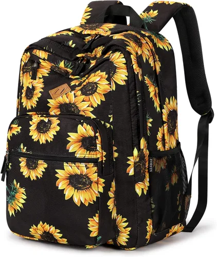 Vista 9 de ZORFIN - Mochila de 26 litros para la escuela, universidad y viajes, impermeable, con 8 compartimentos, Verde militar, Moderno