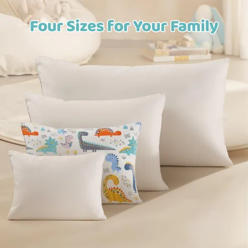 Vista 6 de Almohada orgánica con funda de almohada de dibujos animados - 16x22 Almohada para niños con funda de 100% algodón orgánico, almohada juvenil