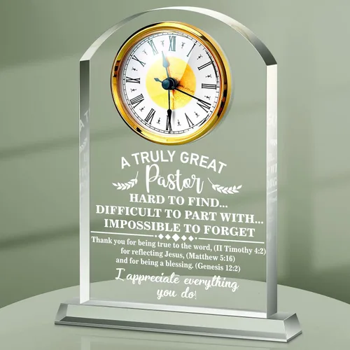 Vista 12 de Regalos de jefe para hombres, reloj de acrílico, el mejor regalo para hombres y mujeres, reloj de agradecimiento para líderes de oficina, gerente