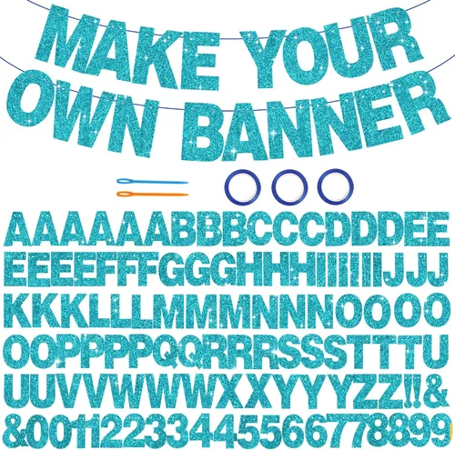 Vista 60 de 116 piezas de letras de la A a la Z DIY Banner personalizado Colorido