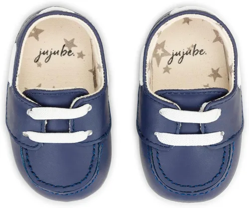Vista 6 de JuJuBe Boat Shoes for Babies & Infants - Machine Washable Vegan Leather Nautical Slip-Ons Marrón Brulee