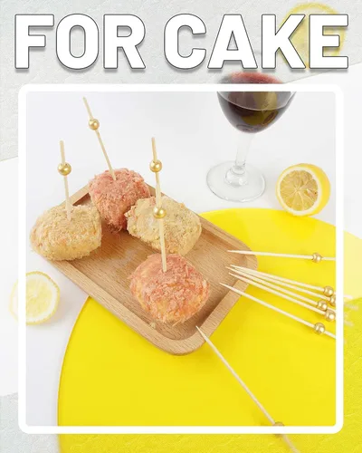 Vista 4 de Palillos de bambú para aperitivos, 200 unidades, 4.7 pulgadas