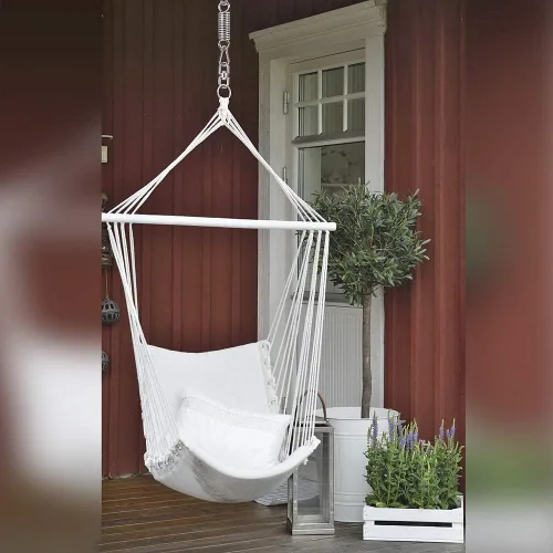 Vista 5 de Kit para colgar silla de hamaca, accesorios de resorte oscilante, gancho giratorio de suspensión resistente para silla colgante, asiento mecedor