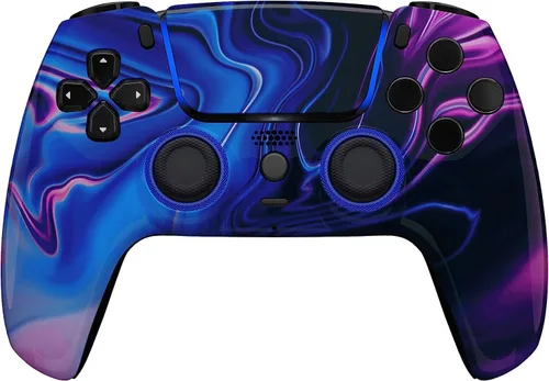 Vista 49 de Custom Wireless Controller Compatible with PS5 - Multiple Designs Available (Abstract Fusion)
