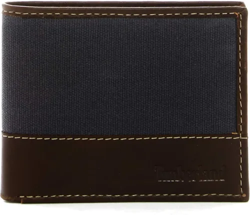Vista 11 de Timberland Cartera de lona de cuero Baseline para hombre con bolsillo abatible adjunto