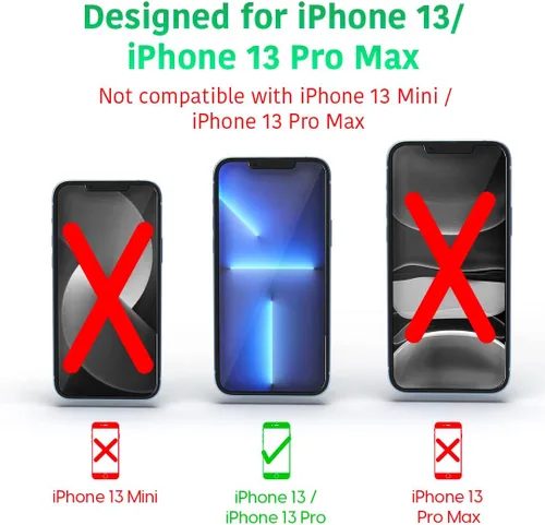 Vista 6 de TalkWorks Protector de pantalla de vidrio templado prémium compatible con iPhone 13/13 Pro/14, antirreflejos, a prueba de roturas y grietas, ultra