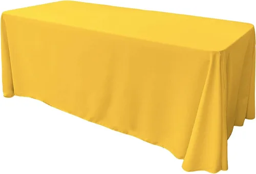Vista 7 de ADD&SHIP Mantel rectangular (90 x 120 pulgadas) de largo, poliéster, reutilizable, para fiestas, eventos, banquetes, Acción de Gracias, Navidad