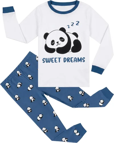 Vista 18 de HONGTEYA Conjunto de ropa de algodón de manga larga para niños y niñas 3-8T 1 coche de Navidad larga