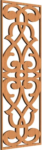 Vista 80 de 9 3/8"W x 24 3/8"H x 1/4"T Bellaire Decorativos Paneles de pared de madera calado, abedul
