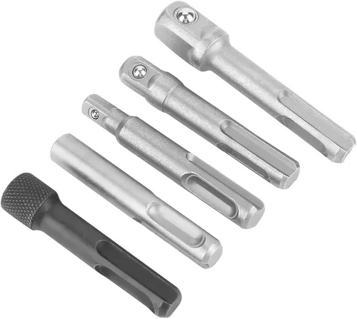 Vista 3 de Juego de 5 adaptadores de llaves de enchufe, adaptador SDS Chuck SDS Plus a SDS, adaptador SDS Plus Adpter accesorios de herramientas eléctricas
