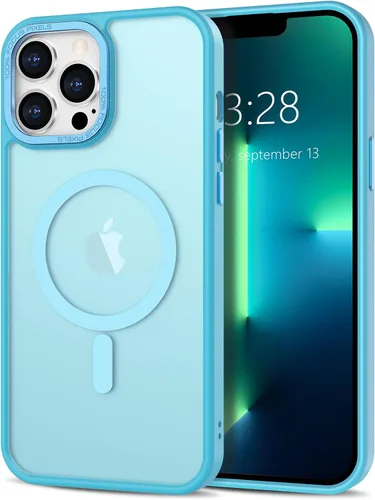 Vista 298 de Anuck - Funda magnética para iPhone 11 compatible con MagSafe, carcasa trasera mate translúcida dura, borde de TPU, delgada, resistente a impactos