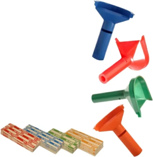 Vista 4 de Pen + Gear - Tubos apilables para monedas con 40 envoltorios de monedas de papel, varios