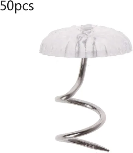 Vista 9 de Accesorios de hardware, 50 piezas para tapicería, tornillo, clavos, sofá, alfileres giratorios, surtido de tachuelas decorativas para muebles