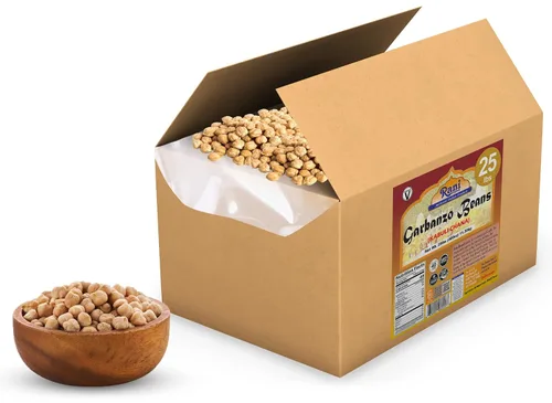 Vista 5 de Rani Garbanzo Frijoles (Kabuli Chana) 400 oz (25 libras) 25 lbs / 11.36kg Caja a granel ~ Todo natural Vegano Apto para gluten Sin OMG