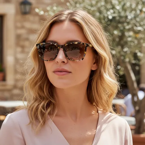 Vista 78 de Carfia Chic - Lentes de sol polarizados para mujer, protección UV400, marco de acetato pulido a mano