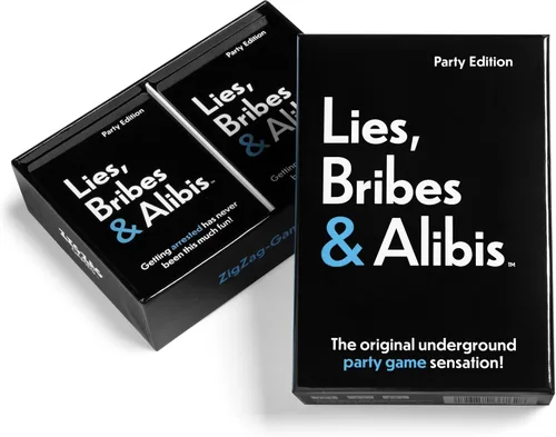 Vista 2 de Lies, Bribes & Alibis - Un divertido juego de cartas de fiesta para adultos para citas nocturnas, fiestas universitarias, reuniones amistosas