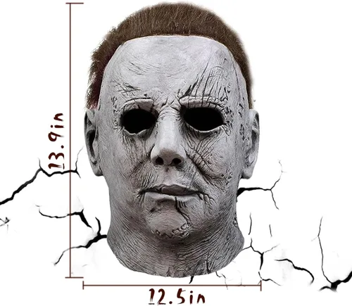Vista 2 de Michael Myers Masks 2022 Máscara de terror de Halloween para disfraz de cosplay de látex