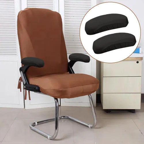 Vista 8 de Kakalote Fundas para reposabrazos de silla de oficina, 1 par, elásticas para silla de computadora, fundas elásticas para sillas de escritorio