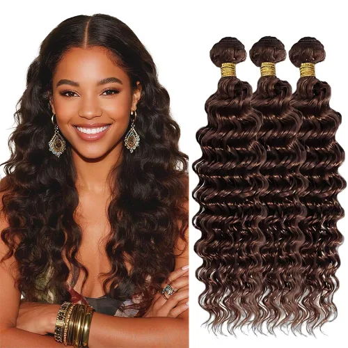 Vista 167 de Color 30 paquetes de cabello humano marrón onda del cuerpo paquetes 8 10 12 pulgadas brasileño virgen Remy extensiones de cabello humano doble trama