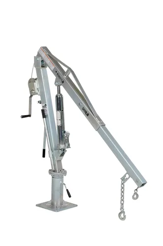 Vista 6 de Vestil WTJ-2-G Grúa de horca de acero galvanizado, capacidad extendida de 500 libras, alcance utilizable extendido 49-1/4 pulgadas, altura máxima