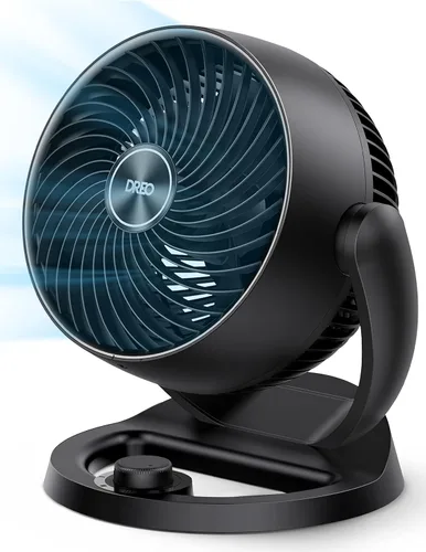 Vista 4 de Paquete de ventilador de torre DREO para dormitorio, ventilador de suelo silencioso Velocity de 25 pies/s, ventiladores oscilantes de 90° con 4