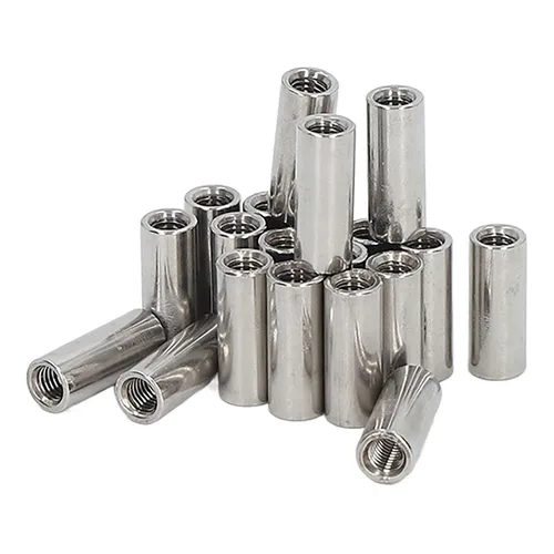 Vista 6 de Tuercas de acoplamiento de acero inoxidable M5, tuerca de conector hembra redonda para conexión