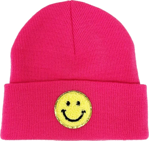 Vista 2 de Funky Junque Kids Beanie Toddler Classic Knit Warm Soft Winter Hat with Suede Patch