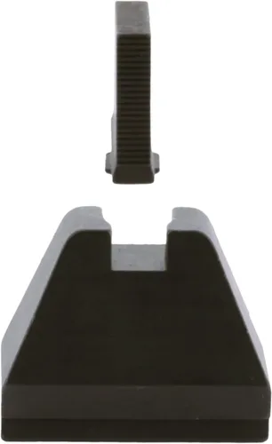 Vista 2 de AMERIGLO Optic - Juego de mira compatible para Glock, 9XL, dentado negro alto, 0.500 pulgadas, delantero, negro plano, trasero de .600 pulgadas