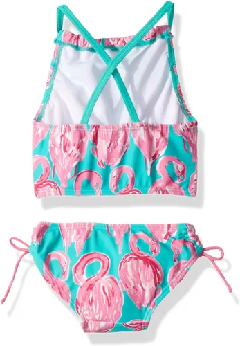 Vista 2 de Kanu Surf Daisy UPF 50 Beach Sport Halter Tankini Traje de baño de 2 piezas para niña