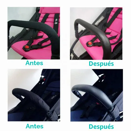 Vista 8 de Funda con asa para cochecito Babyzen YOYO2/YOYO+, piel sintética, color negro