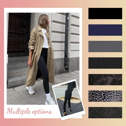 Vista 3 de iceROSE Paquete de 7 leggings para mujer, leggings de cintura alta con forro polar suave, pantalones de yoga negros para entrenamiento, correr