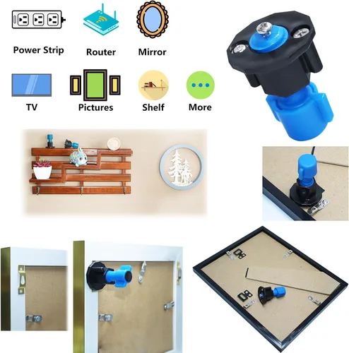 Vista 4 de Kit para colgar cuadros con marcador de ojo de cerradura - Herramienta de fijación de marcos de fotos y tornillos para colgar cuadros, tornillos