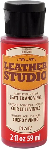 Vista 8 de Leather Studio 71411 pintura para piel de color blanco, 2 onzas