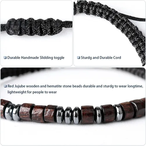 Vista 6 de Ideas de regalo para adolescentes y niños: Pulsera de código morse con texto en inglés "I LOVE YOU" para hijo - Ajustable, hecha a mano, rellenos