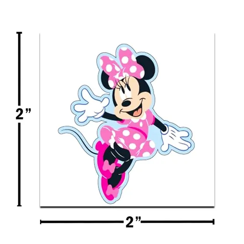 Vista 2 de Minnie Mouse Tattoos - Paquete de recuerdos de fiesta, 72 tatuajes individuales 2" Pre-Cut Disney Minnie Temporary Tattoos for Kids Boys Girls