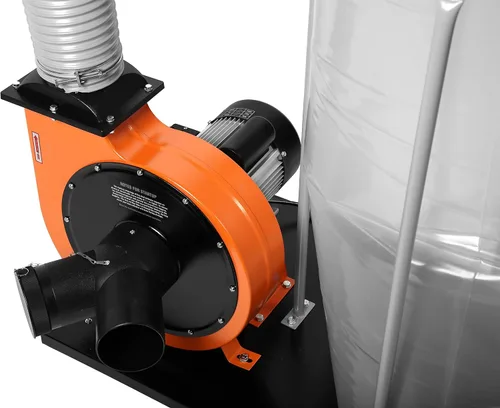 Vista 4 de WEN DC1300 - Colector de polvo para carpintería de 1,300 CFM, 14 amperios, 5 micrones, con bolsa de recolección de 50 galones y base móvil