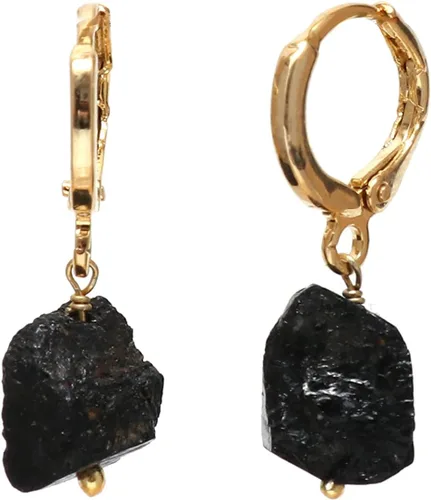Vista 7 de Gempires Handmade Gemstone Hoop Earrings Raw Crystal Dangle Jewelry Hypoallergenic Gold Plated Lightweight Elegant Jewelry Gifts For Women