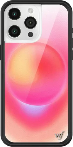 Vista 24 de Wildflower Cases - Funda Surf's Up, Compatible con Apple iPhone 15 Pro Max Moderno, Rojo, Morado, Floral, Verano, Playa - Parachoques Protector